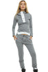 Sexy Gray Street Fashion Hooded Jogging Suit
